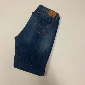 Wrangler 20X Vintage Dark Blue Jeans with Tan Stitching (Cowboy, Rodeo) 38x34